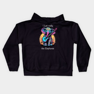 Harmonious Jumbo Jam I just really like elephant Kids Hoodie